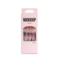 [EVERBIO] NOOOOOP NAIL TIP – Kit de faux ongles réutilisables à presser avec motifs brillants et languettes adhésives pour manucure DIY