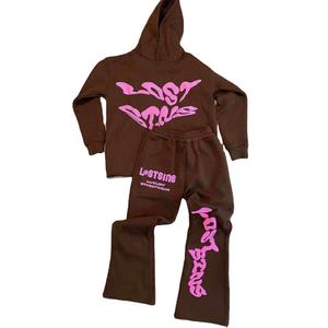 Conjunto Deportivo de Invierno para Hombre 100% Algodón, Traje Deportivo Personalizado de 2 Piezas, Etiqueta Privada, Pantalones Deportivos y Sudadera con Capucha - Product Image 4