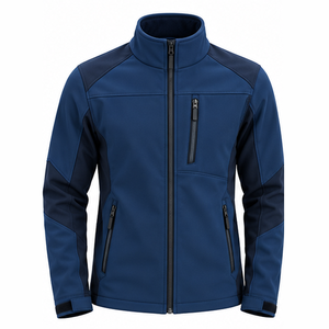 Veste softshell à capuche pour homme, résistante aux intempéries, idéale pour la randonnée et la montagne, style de vie actif, design personnalisé - Product Image 1
