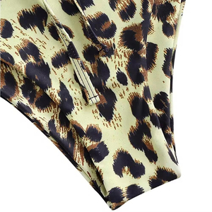 Traje de baño de bikini de cintura alta con tiras cruzadas, push-up, escote en V profundo, antibacteriano, microbra, parte delantera sólida, sexy, para mujer, al por mayor - Product Image 5