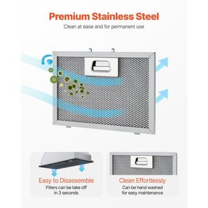 Cappa da cucina a incasso da 30 pollici 800CFM in acciaio inossidabile con luci LED e controllo touch gestuale - Product Image 4