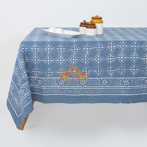 Mantel de Lujo de Algodón con Estampado Dabu, Manteles para Fiestas, Cubierta Ecológica para Mesa de Comedor - Product Image 6
