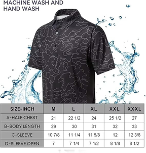 Wholesale Knitted Polyester Spandex Fabric Custom Logo Printing 4 Way <b>Stretch</b> Quick Dry Slim Fit Golf Short Sleeve T-Shirt <b>Men</b> - Product Image 6