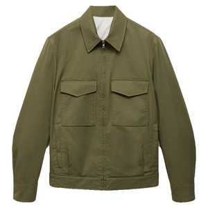 Men's Brown Canvas Hooded Collar Shirt Jacket <b>Covered</b> <b>Button</b> Closure Breathable 100% Cotton Winter Streetwear Regular Fit Front - Product Image 6