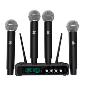 Sistema de Micrófono Inalámbrico de Doble Canal UHF Profesional con Micrófono de Mano, de Solapa y de Diadema, Venta al Por Mayor - Product Image 4