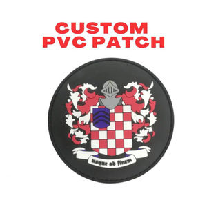Patch PVC personnalisé, cercle, design en relief 3D, armoiries, patch à coudre - Product Image 5