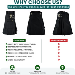 Fabricant de kilt sur mesure de qualité supérieure pour hommes, kilt écossais en tartan des Highlands, vêtements traditionnels, fournisseur OEM ODM - Product Image 6