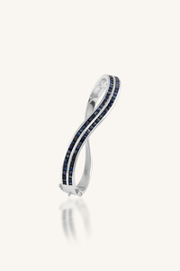 Brazalete de Zafiro Azul en Plata de Ley 92.5 KLSB-20468 - Product Image 1