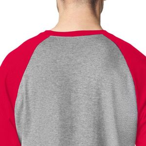 เสื้อยืดแร็กแลนพรีเมียมสำหรับผู้ใหญ่ สไตล์เบสบอลคลาสสิก ผ้าฝ้าย แขนเสื้อตัดสี รับผลิตแบบ OEM ODM พร้อมสกรีนโลโก้ตามสั่ง สำหรับขายส่ง - Product Image 6