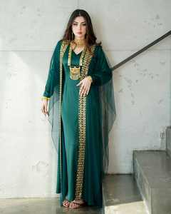 Vestido Modesto de Chifón 100% Poliéster, Kaftan Abaya Farasha Jalabiya 2026, Tradición Islámica Musulmana, Venta al por Mayor en Dubái - Product Image 3