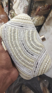 Pochette de Soirée de Luxe Faite à la Main en Coquillage Perlé, Sac de Mariage, Pochette de Fête, Minaudière de Créateur, Vente en Gros OEM ODM - Product Image 4