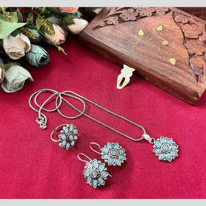 11714347LBL ชุดเครื่องประดับแฟชั่นแบบผสมชุบสารออกซิไดซ์ - Product Image 1