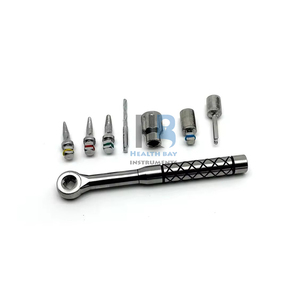 Kit de retrait d'implants dentaires en acier inoxydable, comprenant tournevis, clé dynamométrique, cliquet et ensemble d'expanseurs osseux, outils dentaires professionnels de précision - Product Image 3