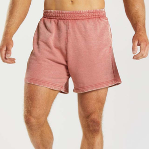 Men's Acid Wash Shorts <b>Retro</b> Streetwear Washed Cotton <b>Fabric</b> Comfortable Fit Casual Summer Outfit Trendy Stylish Design Shorts - Product Image 4