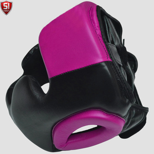 Pro Cowhide Leather Head Guard <b>MMA</b> Protective Gear Sparring Helmet for Boxing and Fighting <b>Dummy</b> Type FIGHT GEAR - Product Image 3