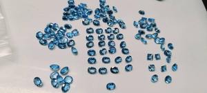 บลูโทแพซทรงรีธรรมชาติสำหรับทำเครื่องประดับแฮนด์เมด  ได้รับการรับรองจากบุคคลที่สาม  ผ่านการเคลือบแว็กซ์/น้ำมัน  เมห์ราจูดิน - Product Image 2