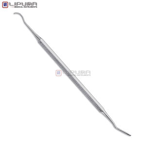 Râpe à callosités ergonomique en acier inoxydable et plastique, grande taille personnalisée, double face, pousse-cuticules à long manche - Product Image 3