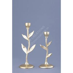 Decoración de Mesa para Sala de Estar, Artesanía Metálica Hecha a Mano, Candelabro de Estilo Floral Moderno y Lujoso, Ecológico, para Navidad y Bodas - Product Image 1
