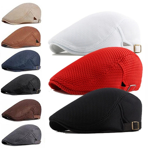 Wholesale Genuine Leather Flat <b>Cap</b> Premium Cowhide Ivy Driving Hat Bulk Custom OEM PU Leather Flat <b>Cap</b> <b>Vintage</b> Retro - Product Image 5