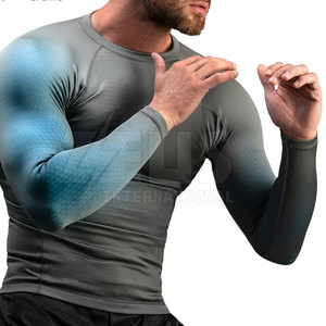 Camisetas de compresión para adultos, uso en exteriores, gimnasio, ejercicio, camisetas de compresión para hombre, venta en línea - Product Image 4