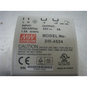 Fuente de alimentación Mean Well USA DR-4524, 24V, 2A - Equipo y piezas de semiconductores de confianza a nivel global - Product Image 2