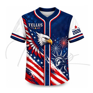 Último Diseño de Camiseta de Béisbol para Hombre a Precio Económico, Color Sólido, Talla Personalizada, Camiseta de Béisbol Sublimada, Uniformes - Product Image 1