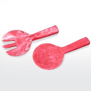 Ensemble de cuillères et fourchettes de luxe en résine à motif marbre bleu, ustensiles de service de cuisine, couverts de table - Product Image 3