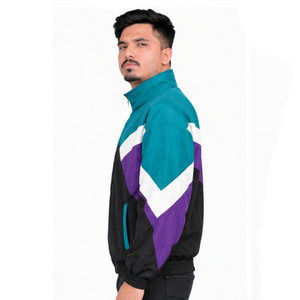 Custom Retro Windbreaker <b>Jacket</b> <b>Mens</b> Colorblock Hooded <b>Track</b> <b>Jacket</b> Lightweight Sportswear Streetwear Outdoor Apparel Factory - Product Image 5