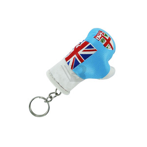 Porte-clés mini-gants de boxe personnalisés avec logo imprimé motif ours, style simple, en acier inoxydable avec motif lapin - Product Image 1