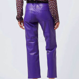 Pantalones de Cuero para Mujer, Estilo Nuevo, Alta Calidad, Corte Recto, Transpirables, Ecológicos, Precio al por Mayor - Product Image 5