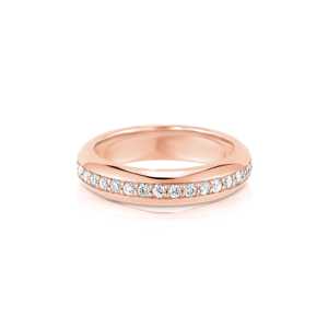 14K 18K <b>Solid</b> Gold Full Eternity Round Cut Lab Grown Diamond Band Micro Pave Stacking Wedding Ring For Women's Wholesale - Product Image 5