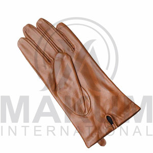 Real Leather Fancy Driving Winter Gloves Cowhide Sheepskin Touch Screen Premium Genuine leather gloves - Product Image 4