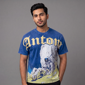 Manufacturer OEM High Quality 170 GSM 100% <b>Polyester</b> Vintage Gym Wear Loose Men's <b>Tshirt</b> Custom Logo Hot Sell Low MOQ Knitted - Product Image 3