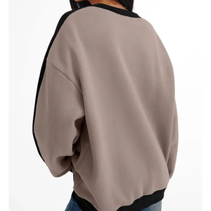Sudadera de diseño asequible para mujer, nuevo diseño, 100% algodón, sudadera extragrande de invierno para mujer, sudadera informal ecológica para mujer - Product Image 2