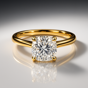 High Demand Affordable Cushion <b>Diamond</b> <b>Ring</b> Women Ideal for Daily Wear Gifts and Fashion Accessories Available for Best Price - Product Image 1