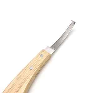 Couteau à sabots en acier Damas de qualité supérieure IRON, outil de fermeur pour le taillage des sabots, lame artisanale, outils vétérinaires, marque privée OEM - Product Image 3