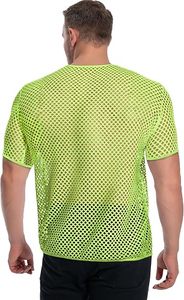 T-shirt respirant pour homme, couleur verte, style streetwear, coupe classique, en maille, vente en gros, t-shirts en maille effet vieilli - Product Image 4
