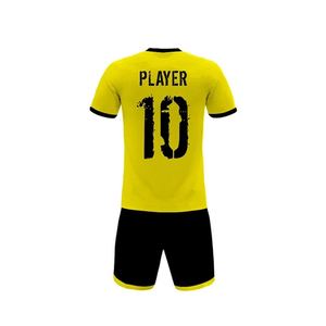 Meilleur design, couleur et taille personnalisées, uniforme de football respirant à manches courtes, fabriqué directement en usine, uniforme de football léger - Product Image 3