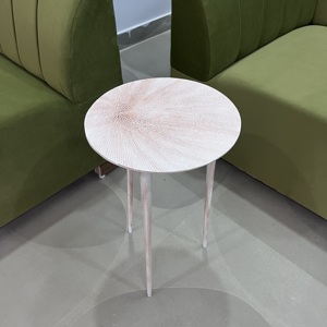 Modern Aluminium <b>Side</b> <b>Table</b> <b>Round</b> Metal Accent <b>Table</b> Handmade Coffee <b>Table</b> Living Room End <b>Table</b> Decorative Furniture - Product Image 1