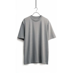 เสื้อยืดคอกลมแขนสั้นสีเทาทรงโอเวอร์ไซส์สำหรับผู้ชาย คุณภาพสูง OEM ทรงปกติ ผ้าฝ้าย 100% สีพื้นเรียบง่าย สไตล์ลำลอง ผ้าถักเนื้อนุ่ม - Product Image 1