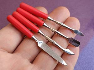 Classic Manicure Kit With Red Handles Stainless Steel Tools Portable <b>Nail</b> Care Set For Adult Manicure - Product Image 1