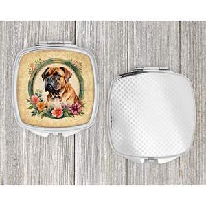 Dogue De Bordeaux Flowers Compact <b>Travel</b> Makeup <b>Mirror</b> Handheld Folding Pocket <b>Mirror</b> for Women and Girls Decorative Gift Idea - Product Image 4