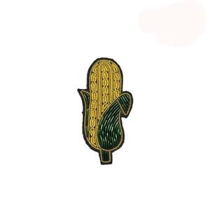 Parche Bordado de Maíz para Coser, Insignia de Tela para Aplicación en Prendas, Estilo Sencillo, Forma Irregular, Diseño Personalizado - Product Image 1