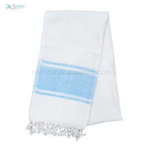 Hammam Fouta ผ้าเช็ดตัวผ้าฝ้ายลายขวางสีชมพูแบบตุรกีน้ำหนักเบากะทัดรัดเดินทางไปชายหาดสปาโยคะส่งออก - Product Image 4