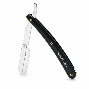 Navaja de Afeitar Profesional para Barbería, con Logotipo Personalizado, Navaja Recta de Acero Inoxidable, Herramienta de Afeitado - Product Image 1