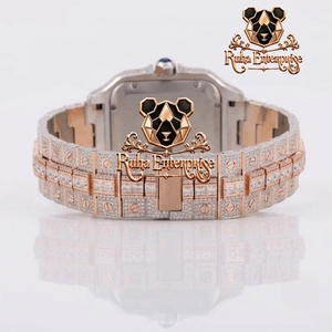 Montre-bracelet analogique à quartz de luxe minimaliste avec boîtier carré, design fin, bracelet en maille métallique et édition limitée - Product Image 4
