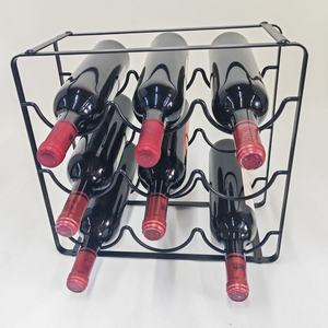 Porte-bouteilles à vin pliable en métal, présentoir à vin, support de rangement pour bouteilles de vin, gain de place - Product Image 2