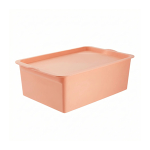 OEM Custom PP Plastic Eco-Friendly Rectangle <b>Storage</b> <b>Box</b> with Lid Stackable 3-6L Capacity Clothing Organizer - Product Image 2