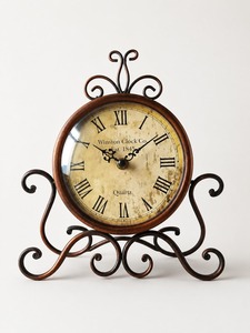 Reloj de Escritorio Moderno de Metal con Movimiento Electrónico, Pantalla Retroiluminada Táctil, Esfera con Agujas - Decoración para el Hogar - Product Image 1