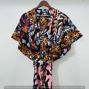 Premium Women's <b>Kaftan</b> <b>Maxi</b> Dress Stylish Light Cotton with Printed Floral Pattern for Beach and Holiday Wear Also for Girls - Product Image 5
